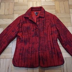 Vintage style Red & Black puff jacket